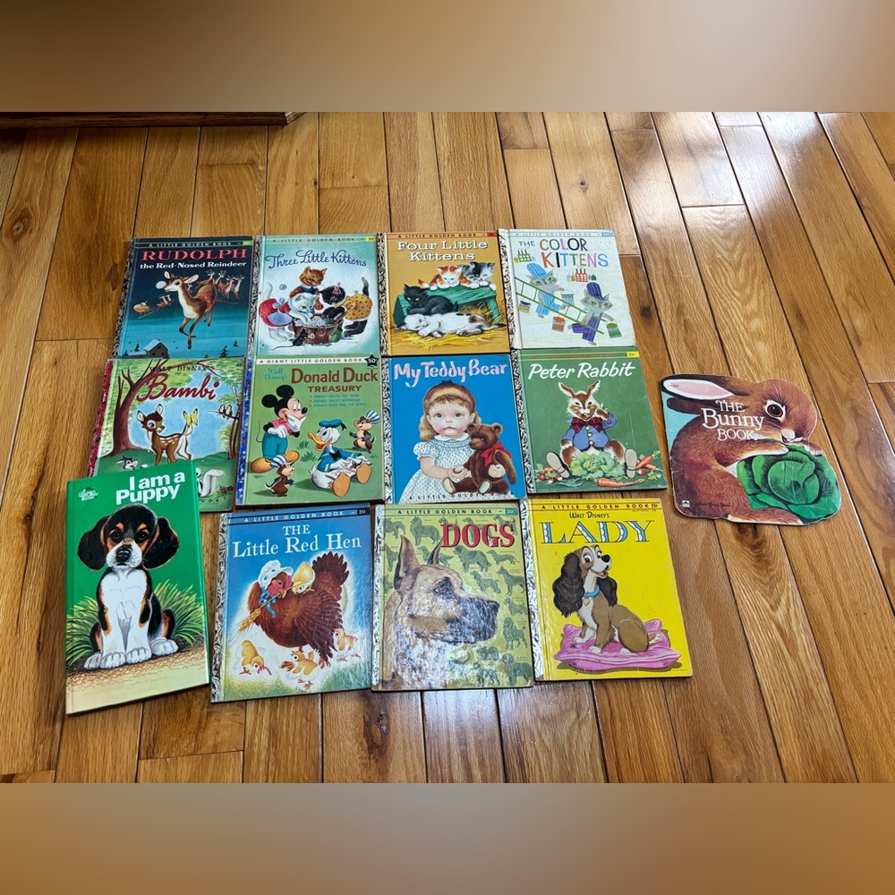 Vintage A Little Golden Book lot Disney